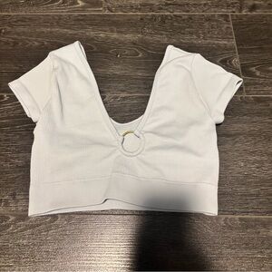 Aerie blue cropped t-shirt size small